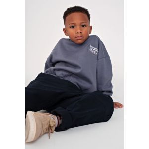 met backprint oversized blauw