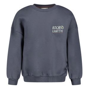 met backprint oversized blauw