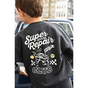 met backprint oversized antraciet