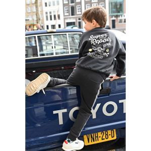 met backprint oversized antraciet