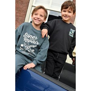 met backprint oversized antraciet