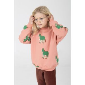 horses allover peach rose