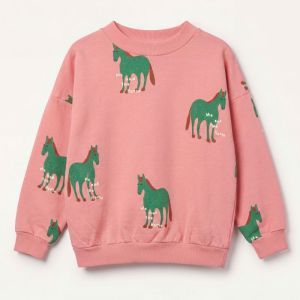 horses allover peach rose