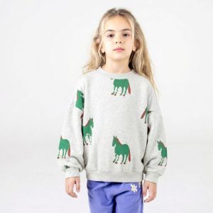 horses allover light grey mela