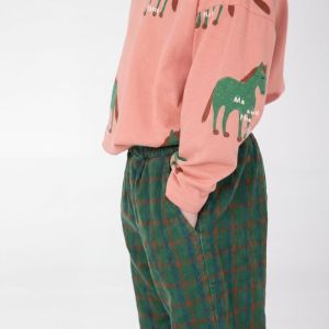 plaid all over green