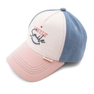kids girl cap lovely smile blue fog