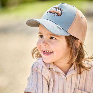 kids boy-cap caming bus blue/braun