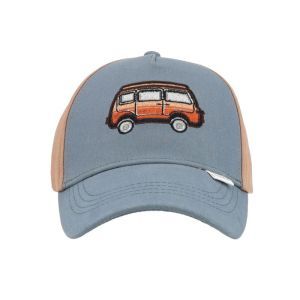 kids boy-cap caming bus blue/braun